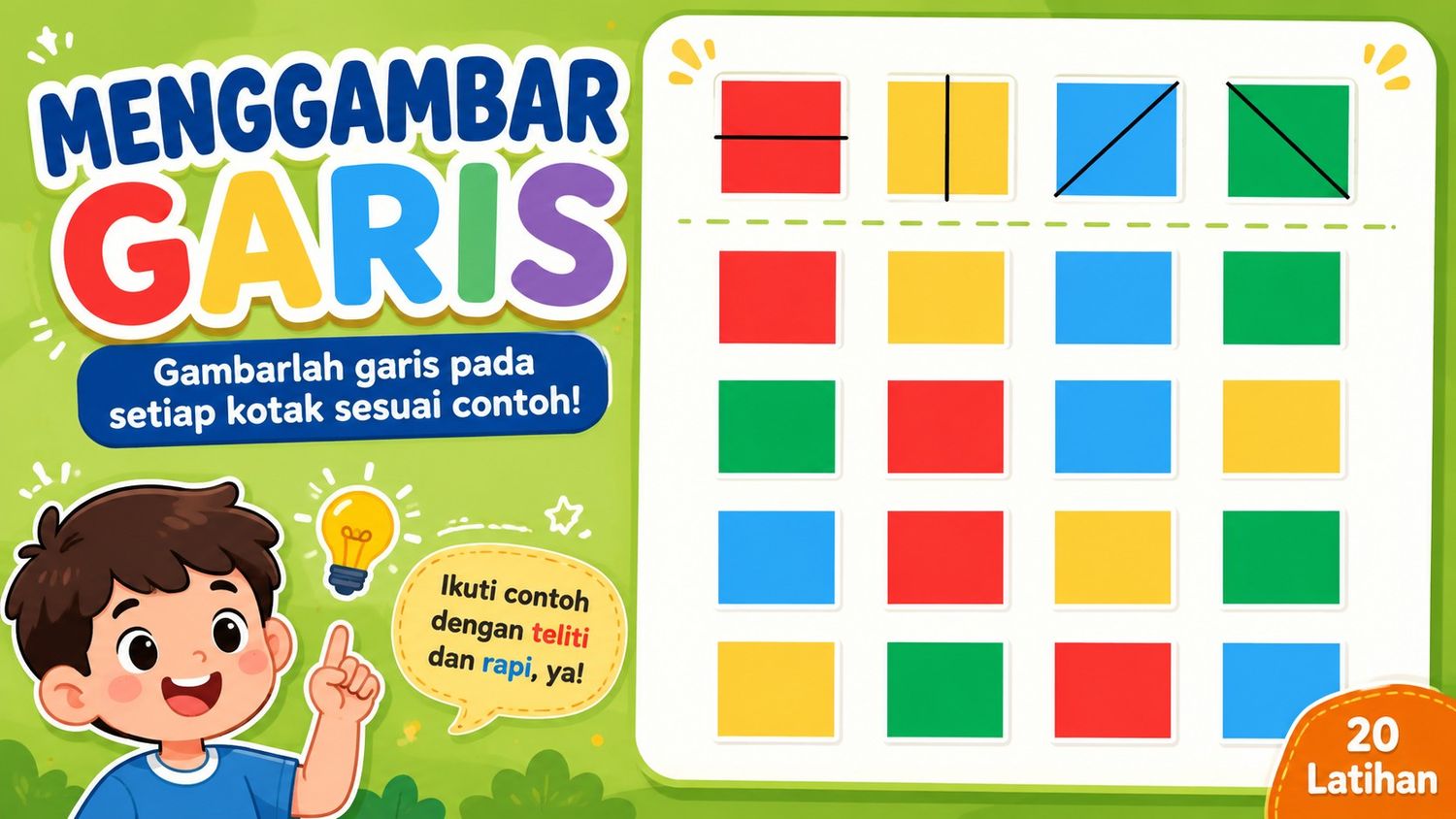 Game Menggambar Garis sesuai Pola Warna