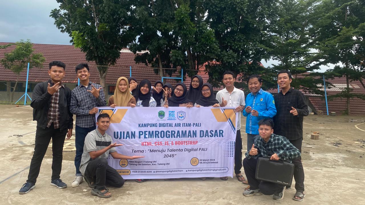 Giat Membangun Talenta Digital Unggul Kabupaten PALI 2045, Kampung Digital Air Itam Adakan Ujian Dasar Pemrograman