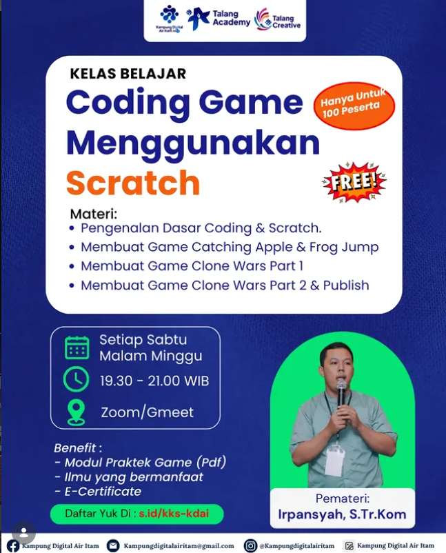 Kelas Belajar : Coding Game Menggunakan Scratch
